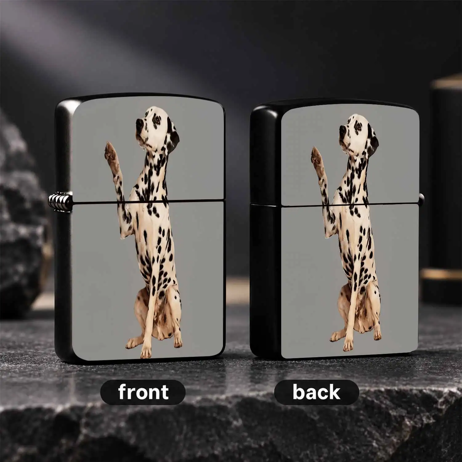 Cute Dalmatian Salute Pattern Portable Lighter, Exquisite Pet Themed Accessory For Daily Use, Ideal For Home Office Outdoor Activities, Unique Novelty Gift For Pet Lovers And Friends, Reliable Practical Tool For All Occ A Humorous And Inter