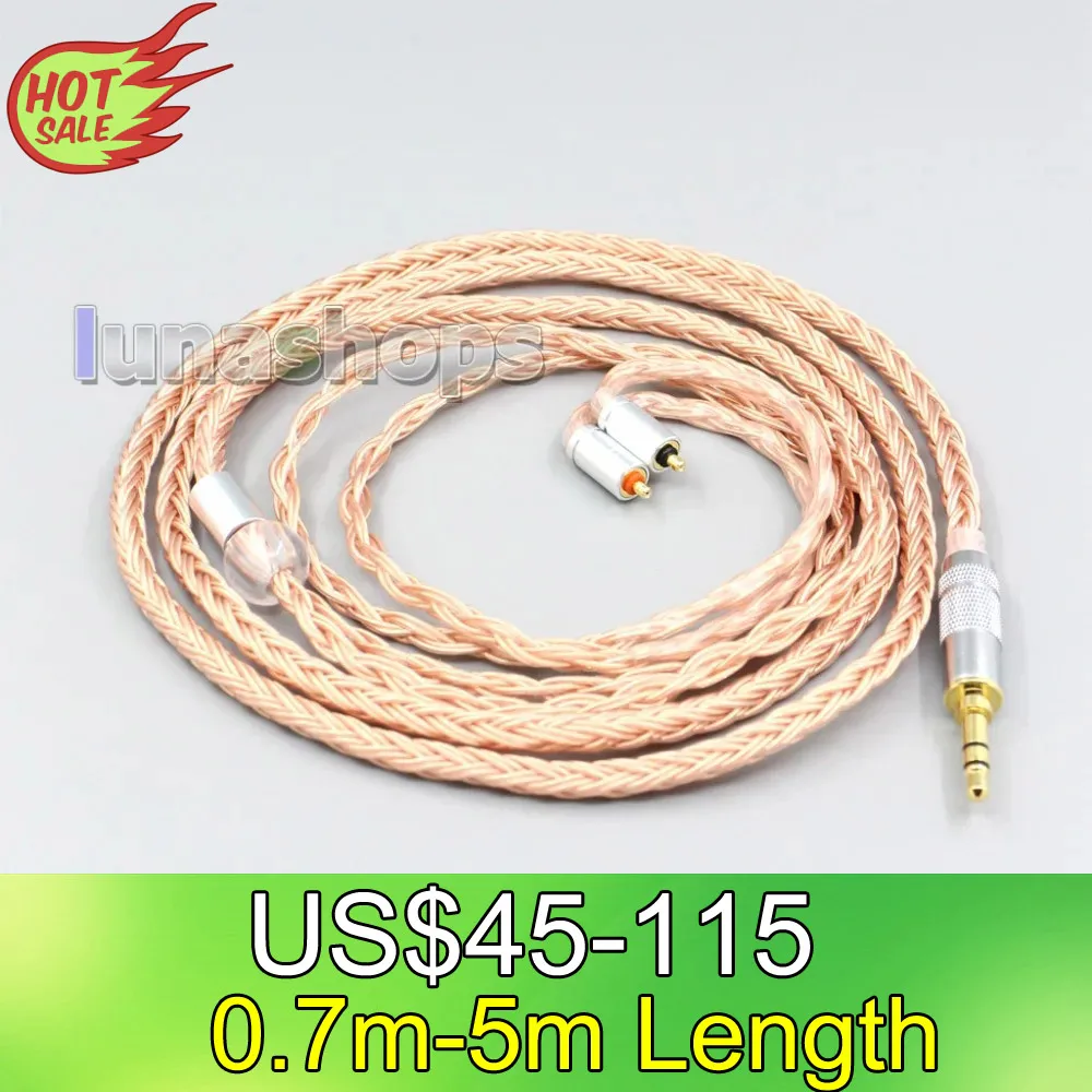 

LN006737 2.5mm 3.5mm XLR Balanced 16 Core 99% 7N OCC Earphone Cable For UE Live UE6Pro Lighting SUPERBAX IPX