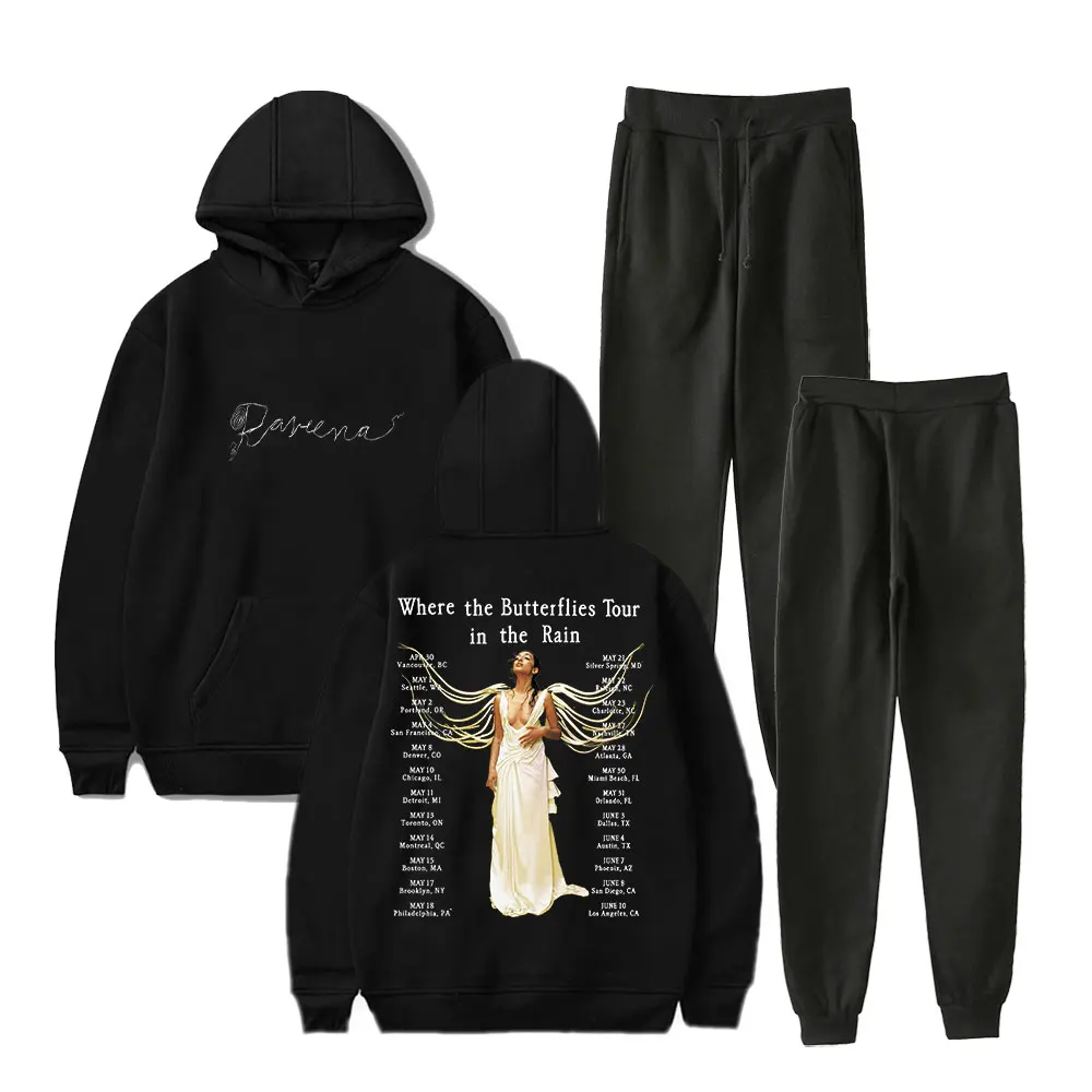 

Raveena Where The Butterflies Tour Merch Hoodie Long Sleeve Streetwear Women Men Hooded Sweatshirts