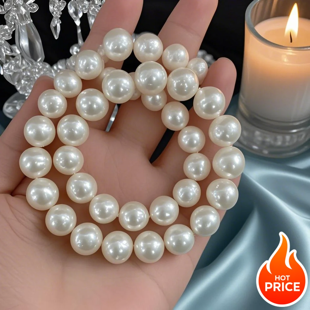 

10-12mm AAA Loose Sapcer Bead Round Pearl White Natural Freshwater Pearl for Jewelry Making DIY Necklace Bracelet Accessories