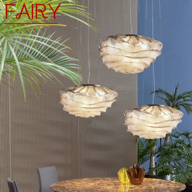 

FAIRY Contemporary Pendant Lamp Fashionable Art Living Room Bedroom Creative Tulip Flowers LED Decoration Light