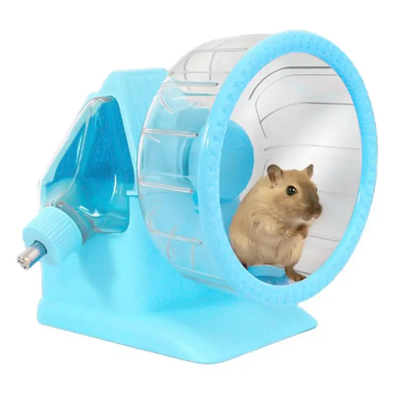 Hamster Wheel 4 in 1  Silent Hamster Wheel Base House with No Drip Water Bottle Dispenser Quiet Hamster Wheel Dwarf Hamster Toys