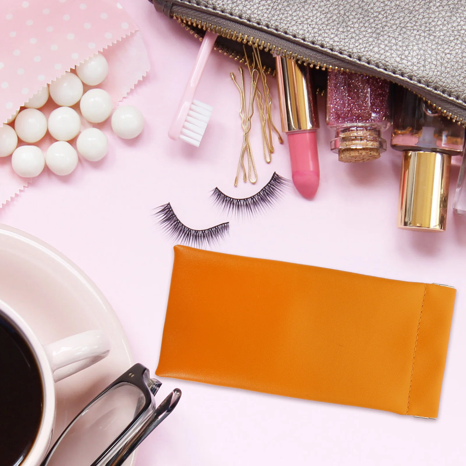 

Lightweight PU Automatic Closing Glasses Pouch Durable Sunglasses Bag Organizer for Outdoor Activities Everyday Carry