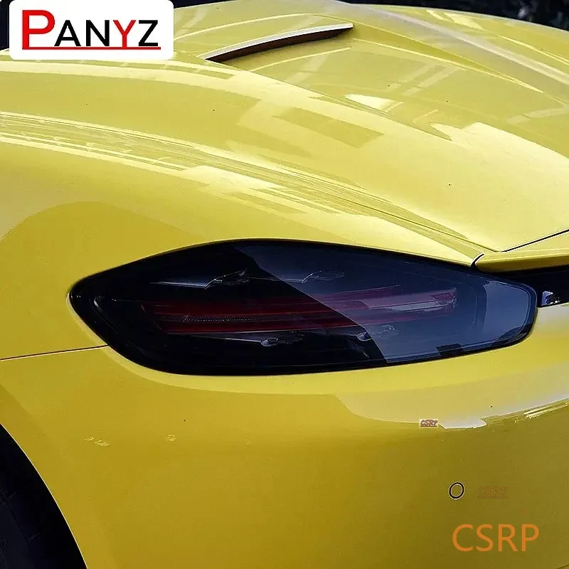 Car Headlight Protective Film Taillight Smoked Black Tint Wrap Vinyl Transparent TPU Sticker For Porsche 718 Boxster Cayman GTS