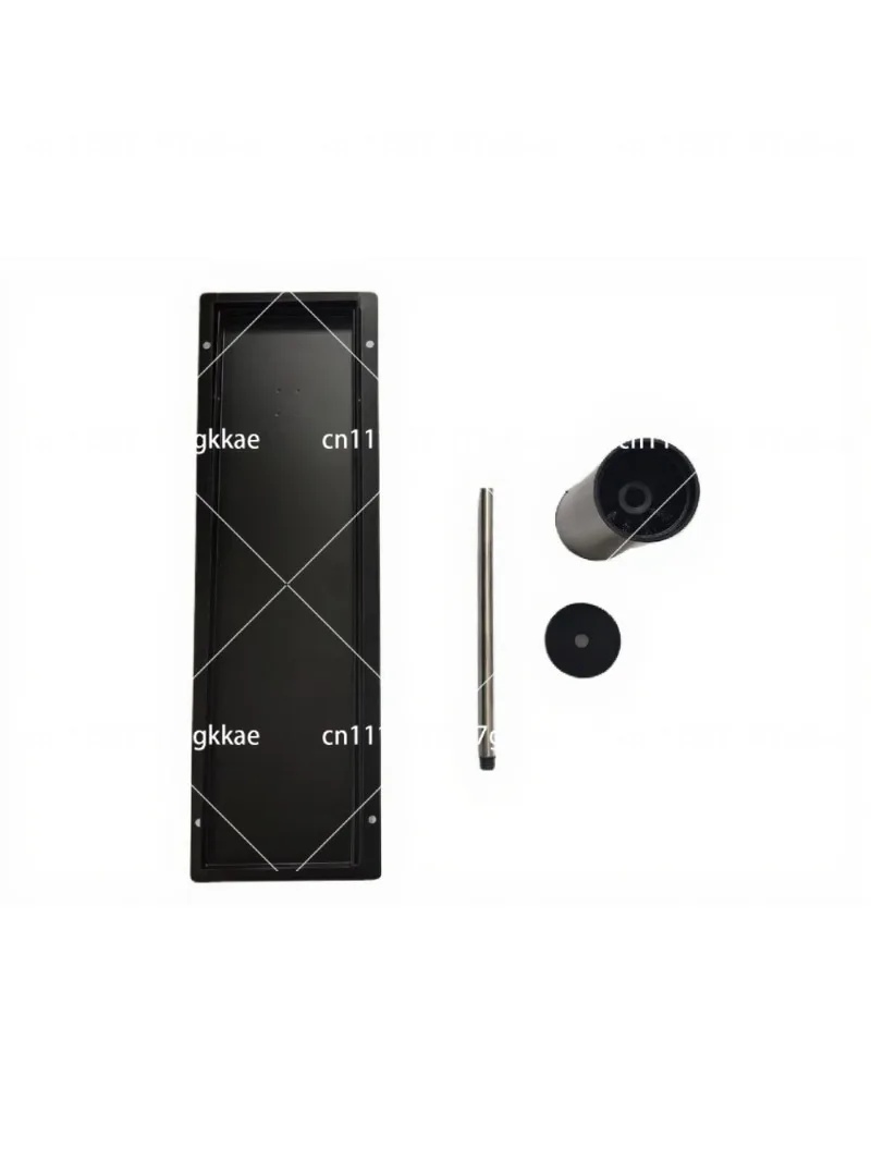 Stainless Steel Recessed Toilet Brush Holder with Hidden Trash Can for Bathroom Wall Mount