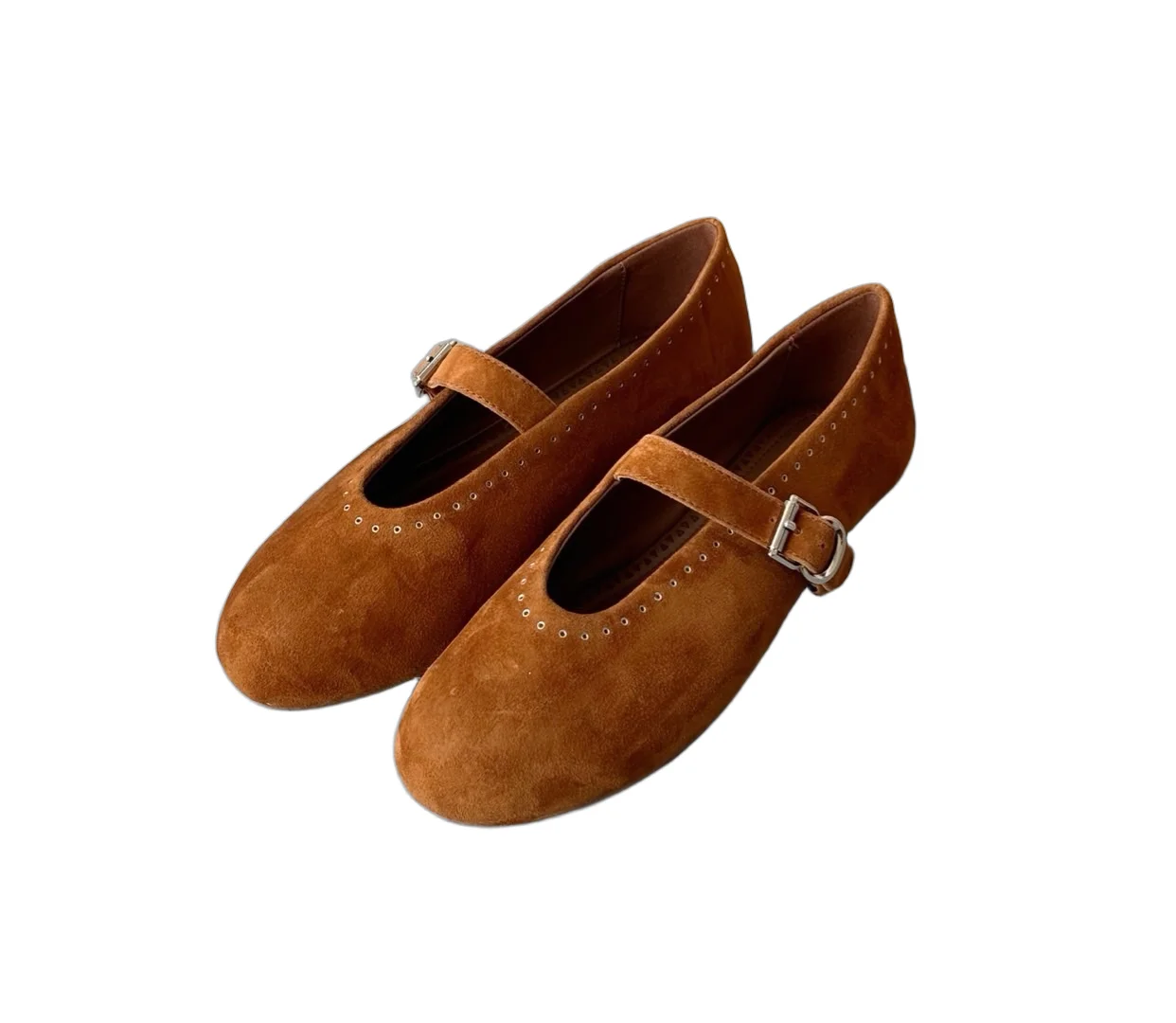 

Withered French Minimalist Women's Handmade Genuine Leather Flat Shoes Mary Jane shoes Ballet Single Shoes Woman