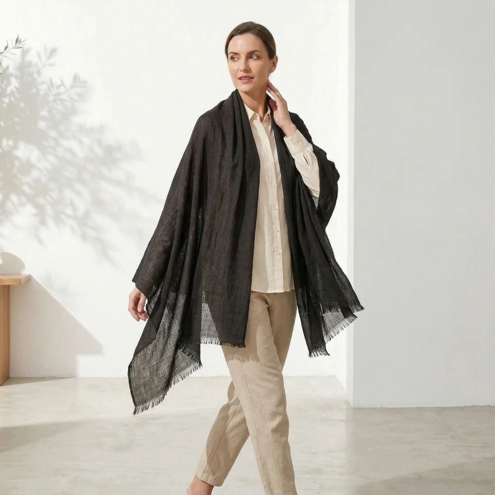 

Soft Breathable Wrap Women’s Breathable Sun Protection Shawl Lightweight Air Conditioning Blanket Versatile Beach for Summer