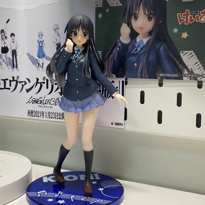 18cm Original Taito K-on Akiyama Mio Figure Pvc Hirasawa Yui Anime Action Figures In Stock Figure Collection Model Toys