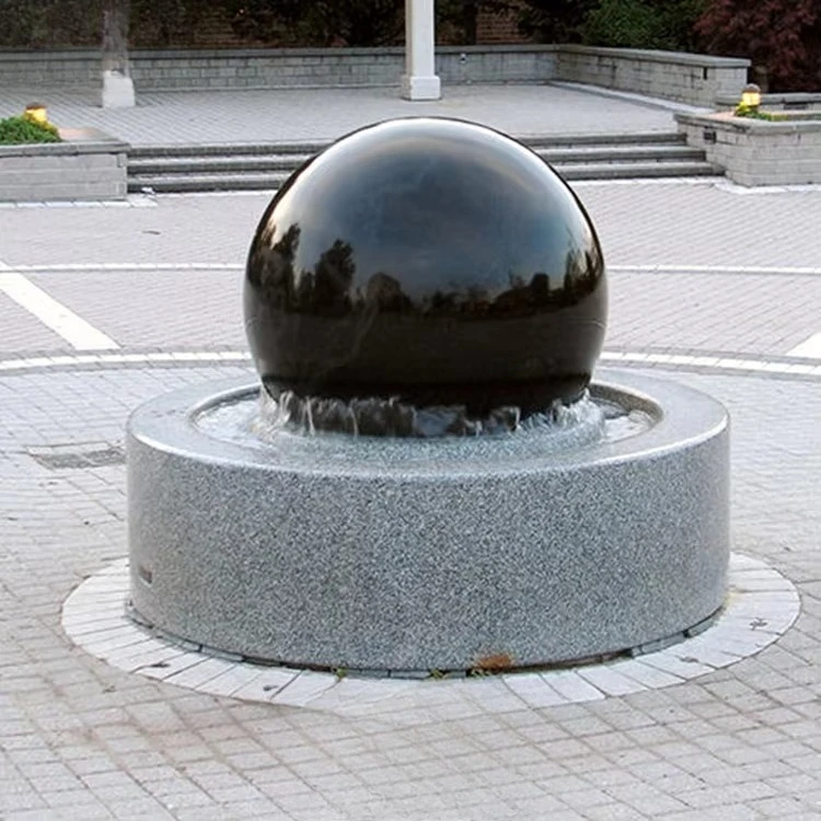 Garden marble floating ball fountain