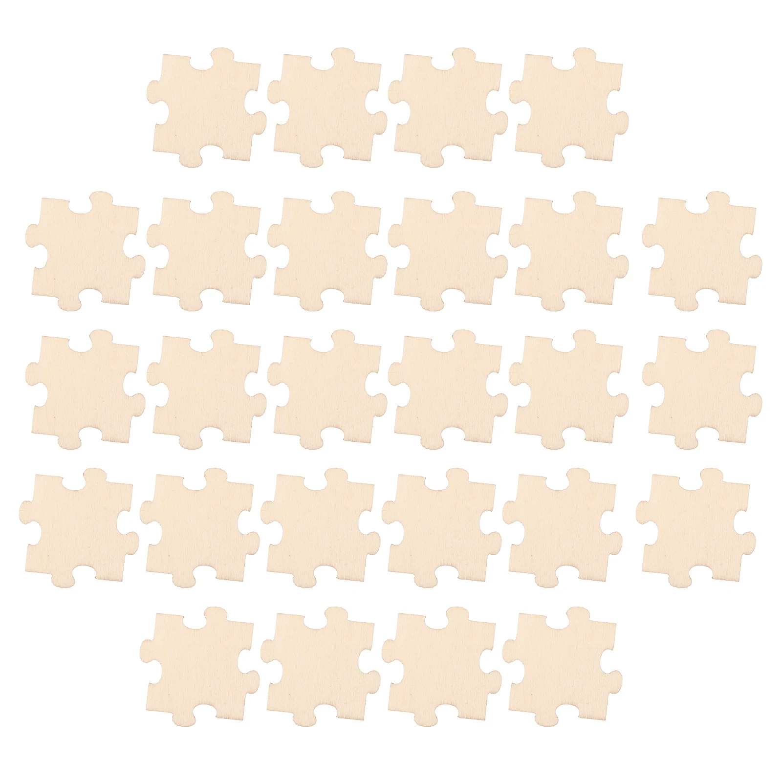 

50pcs Wooden DIY Craft Blanks Blank Squares for Home Decoration Art Design Educational Kits 3D Wood Building