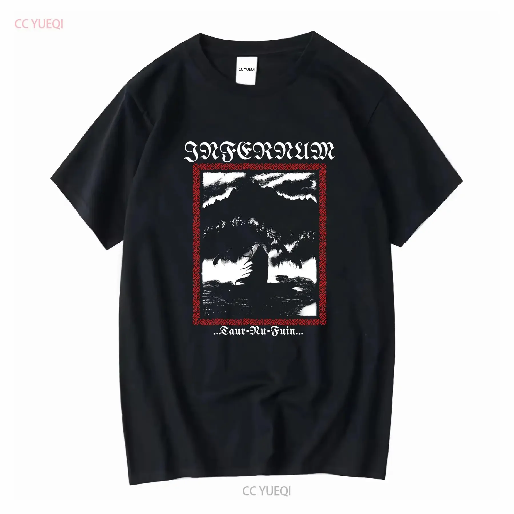 Neues 21099 Infernum T-Shirt Größe S 5XL lange oder kurze Ärmel Vintage Washed Stretched Fashion Homme Stilvolle Grafik Weich
