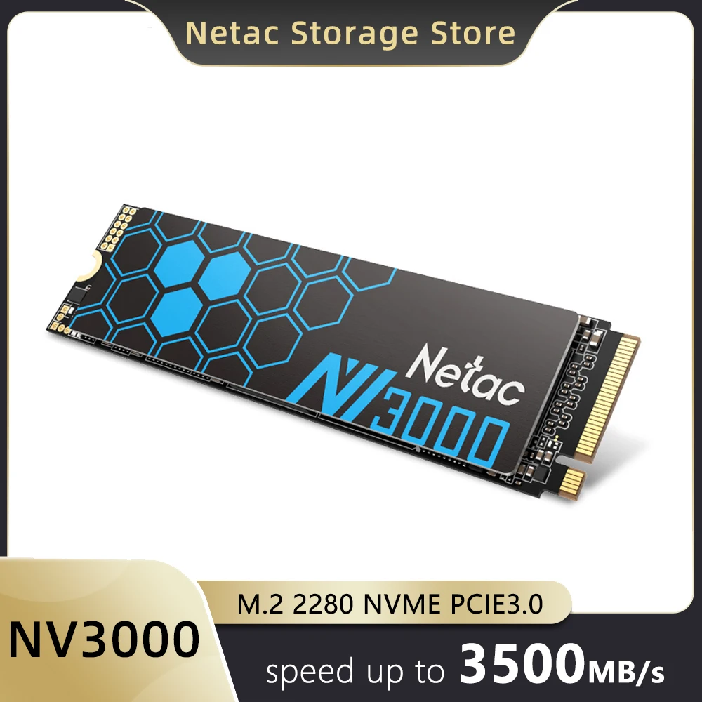 Netac 노트북 데스크탑 PC용 SSD NVME M.2 3500 MB/s 디스크, 2TB 1TB HD 250GB 500GB SSD 하드 드라이브, PCIe3.0 내장 솔리드 스테이트 드라이브