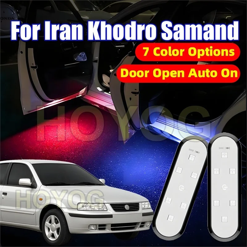 Fit for Iran Khodro Samand 2010-2016 USB Rechargeable Car Door Warning Light with Automatic On/Off for Door-Opening Alerts