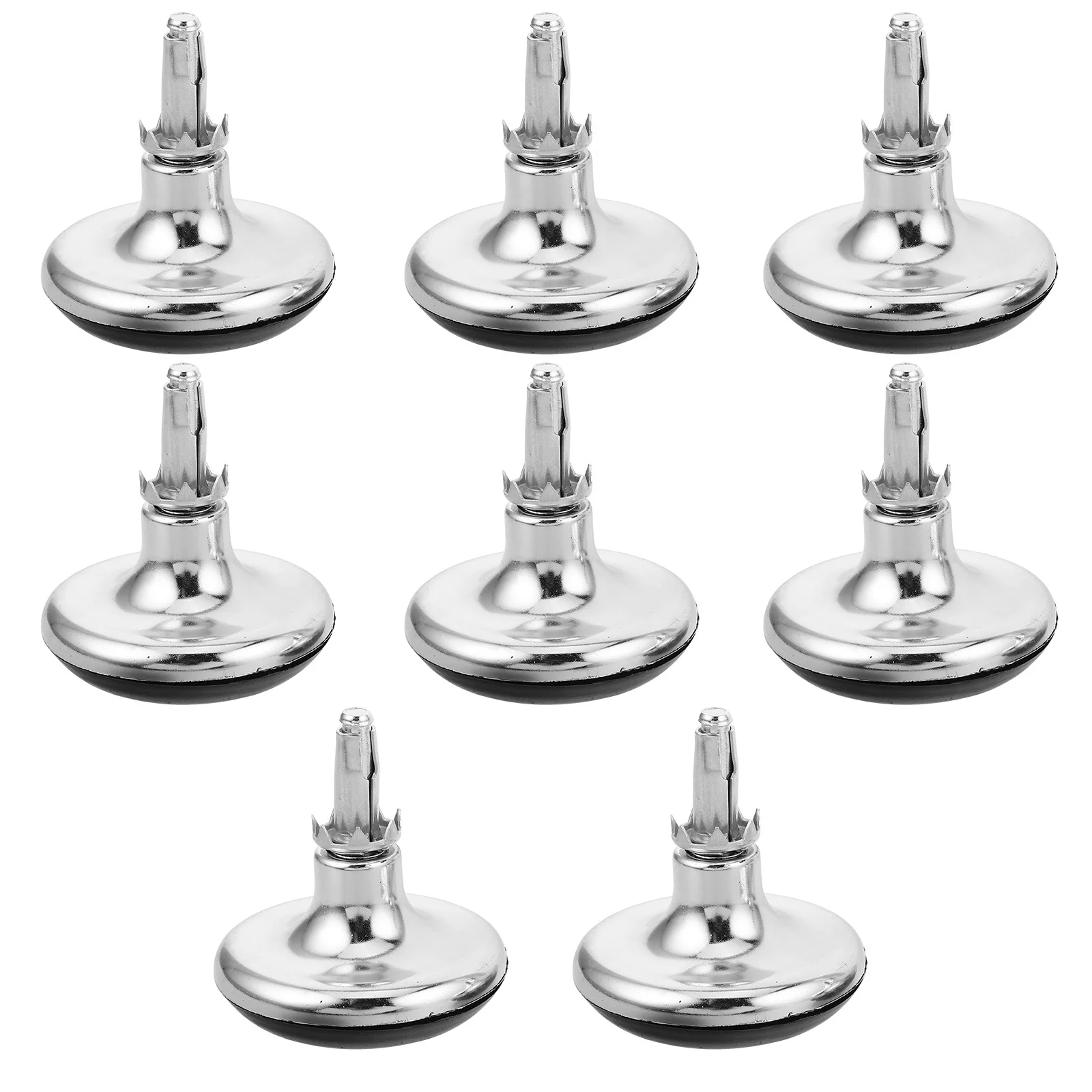 

8Pcs Furniture Legs Chrome Plated Heavy Duty Sofa Bed Chair Drum Stable Floor Protectors Chair Pads Bed Stoppers