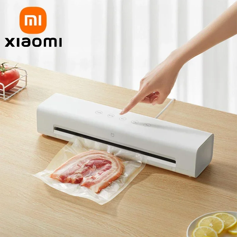 Xiaomi-Mijia真空シーラー,220V,10個無料,キッチンバッグ,家庭用食品包装,シーラー