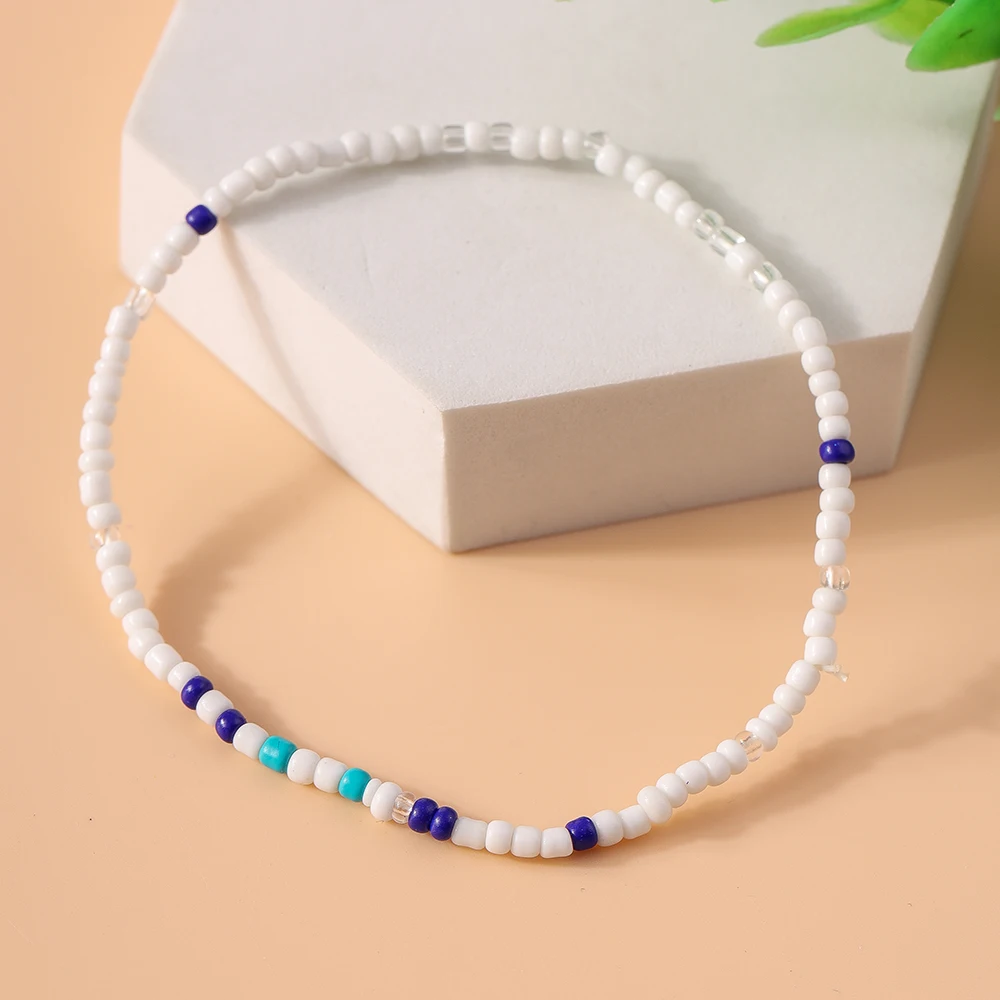 Aihua 1pc bunte kleine Blume Fußkettchen Böhmen handgemachte Multi Perlen Reis Perlen Knöchel Armband für Frauen Kinder Strand Schmuck Geschenk – Detail 11