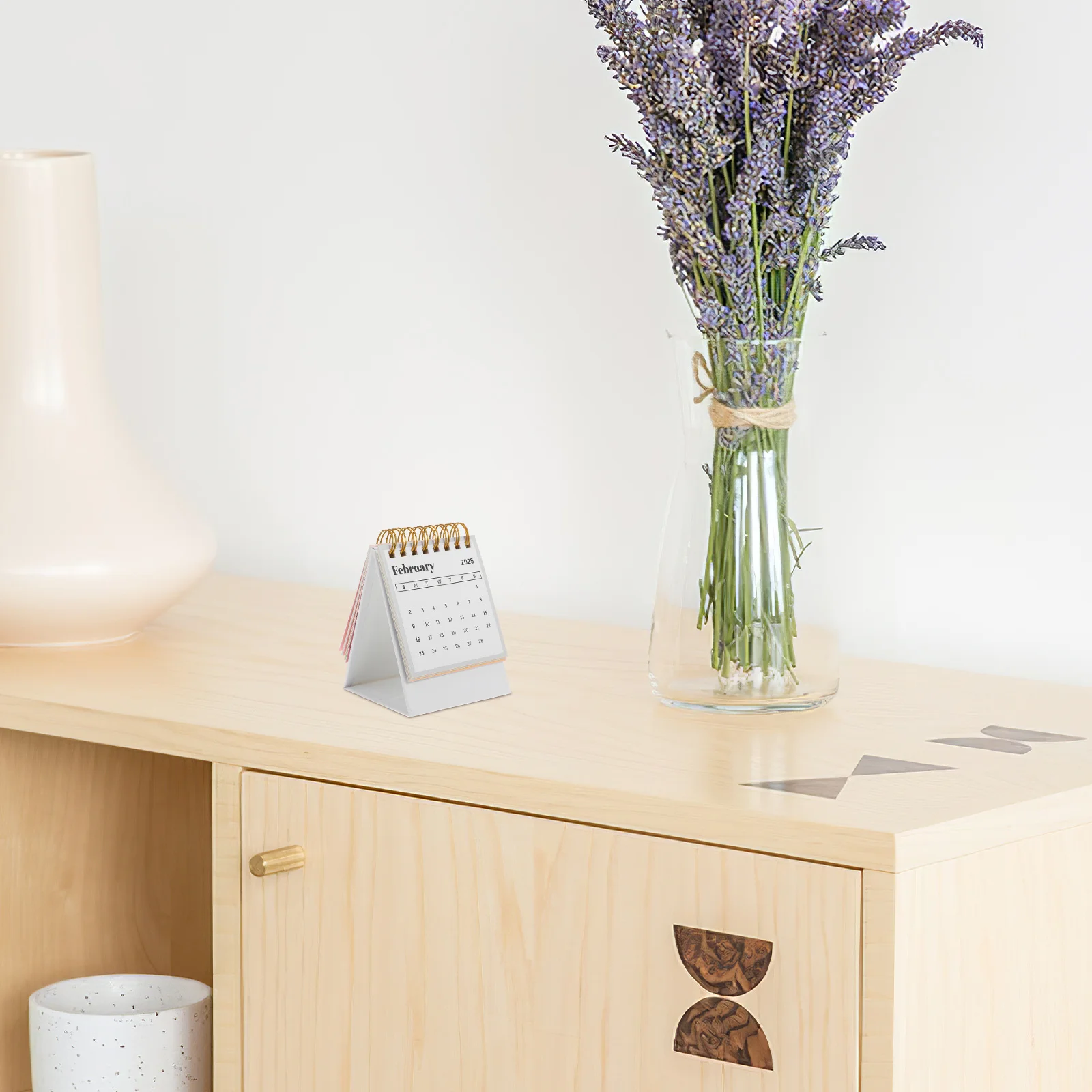 

Rose Desk Calendar 2025 Lunar Year Planner Standing Office Decor Elegant Year of The Snake Scheduler