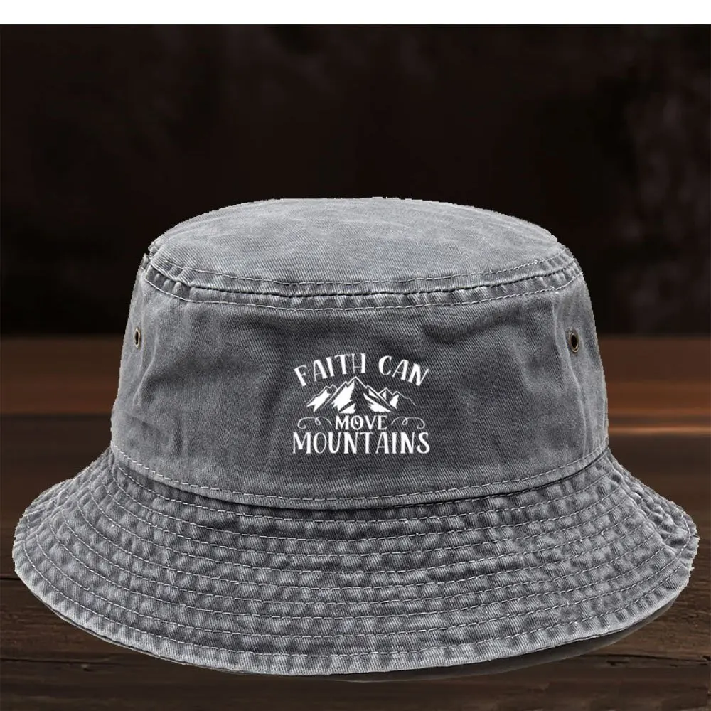 1pc Fashion Letter Design Washed Fisherman Hat, 