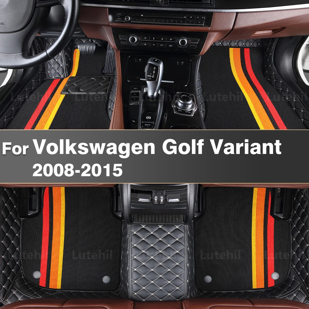 

For Volkswagen Golf Variant 2008-2015 Custom Car Floor Mat Automobile Carpet Interior Accessories Protective 2014 2013 2012 2011