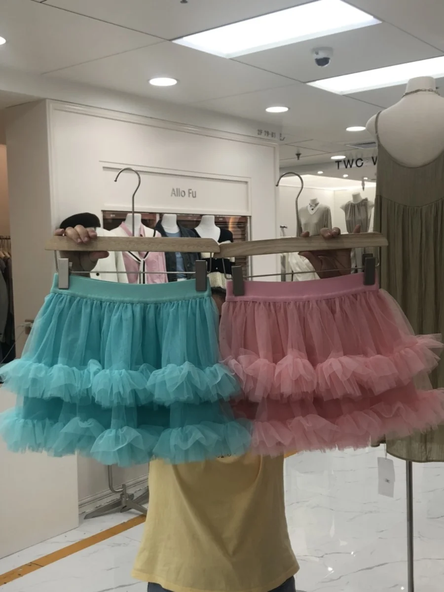 

Весна-лето 2023: Короткая юбка-пачка в стиле Лолита с кружевом и оборками, для девочек, в стиле «чистое желание», с деревянной отделкой, очень нежная, как у феи, пышная юбка-принцесса