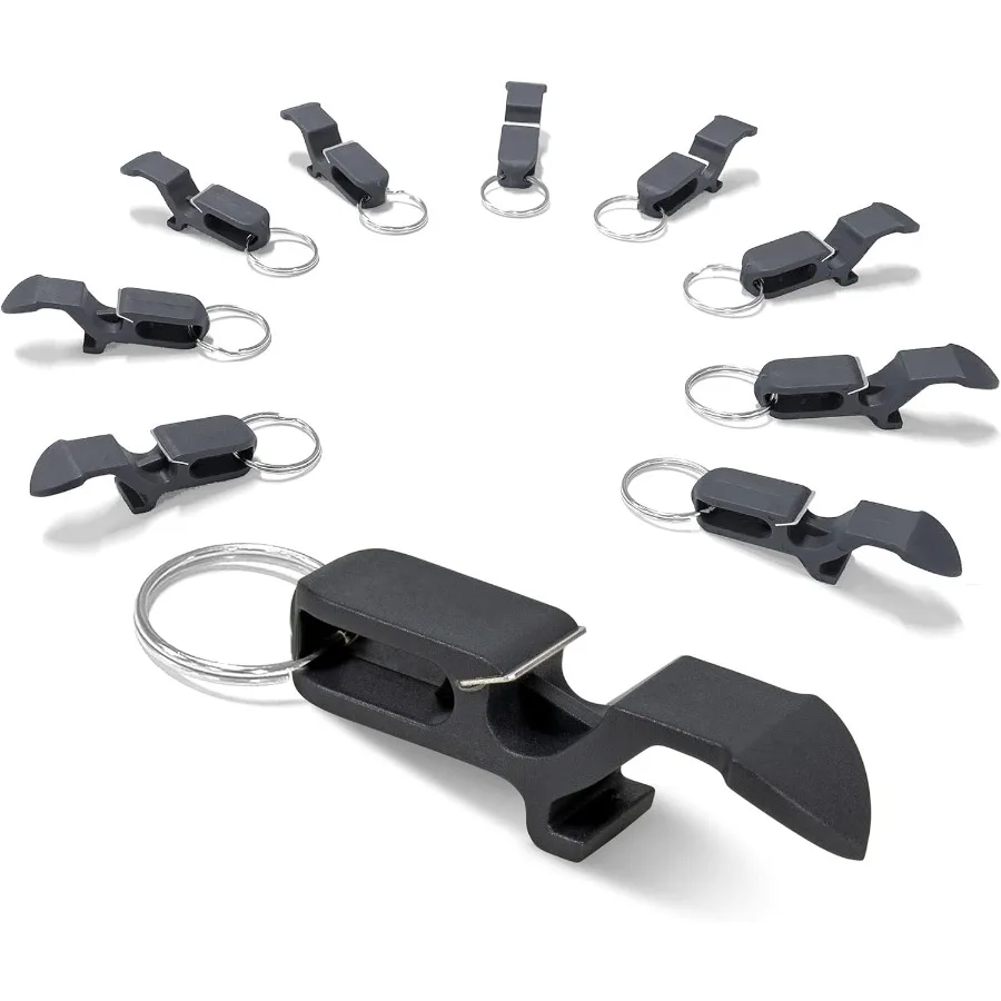 

Ultimate Beer Shotgun Opener - Keychain Tool 10 Pack - Great for Party Favors Tailgating and More - Choose Your Color