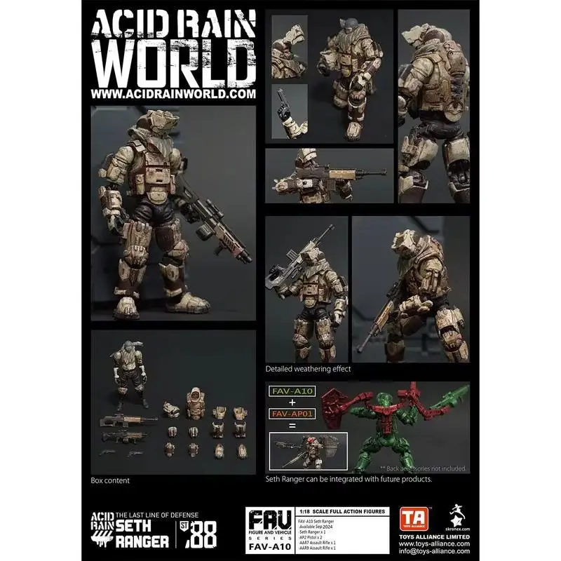 Acid Rain War Fav-A04 Fav-A10 Maßstab 1:18, Sand Steel Castle Field Defensive Komplettset, 3,75-Zoll-Actionfigur, Spielzeug auf Lager