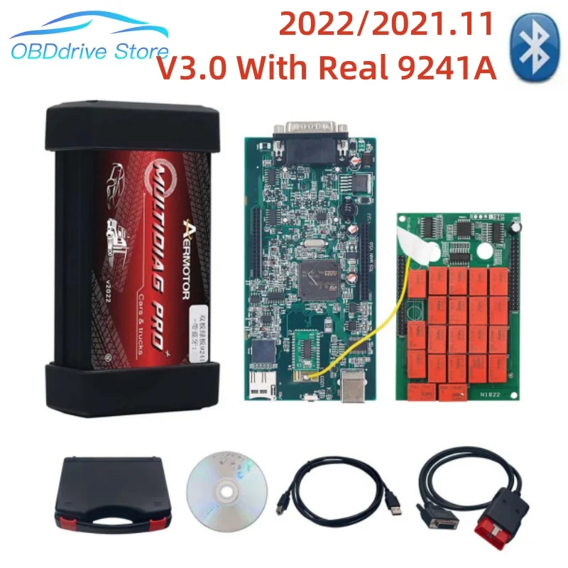 Delphi DS150 Multidiag pro V3.0 Bluetooth OBD2 Car Truck Scanner Real 9241 RED NEC Relay TCS PRO Code Reader Diagnostic TooL