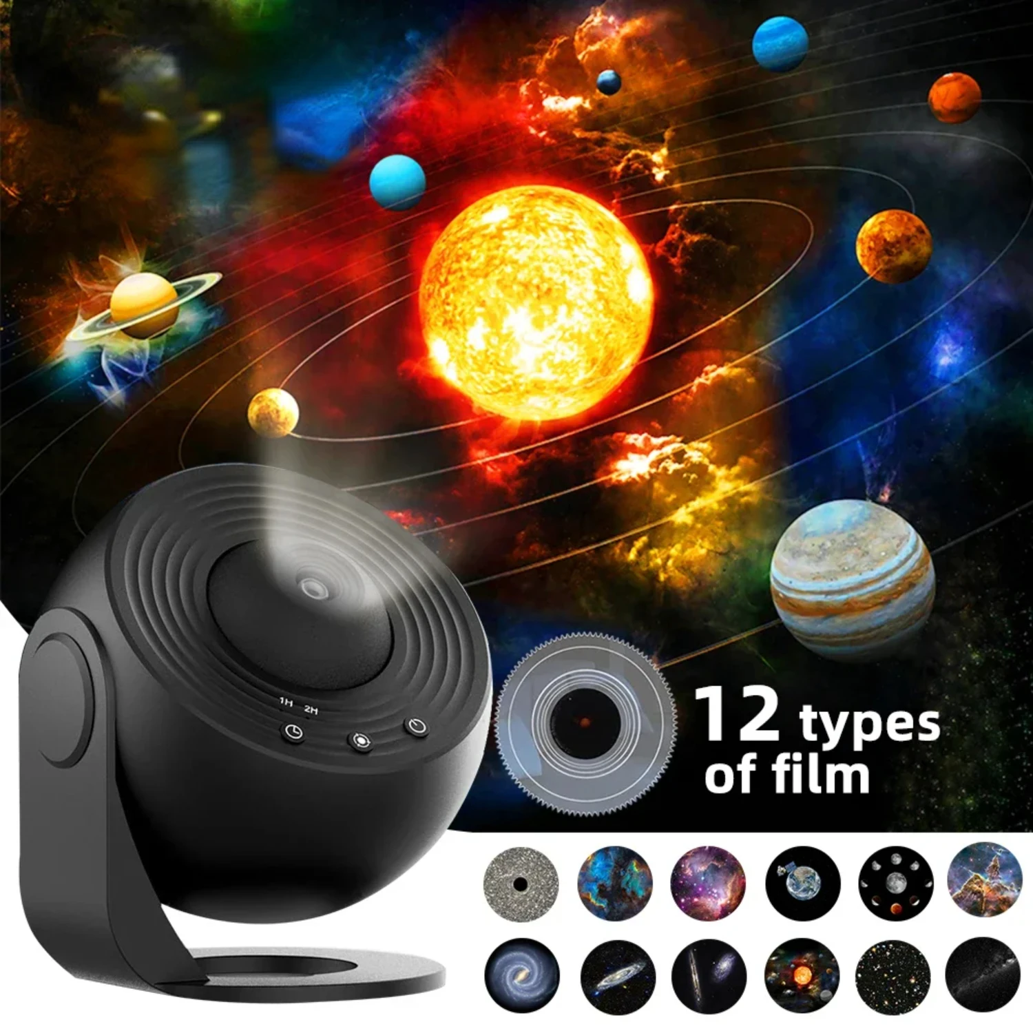 Dreamy Star Night Light Lamp with 13 Films - Romantic Planetarium Projector for Starry Sky Aurora. Beautiful Galaxy LED Projecto