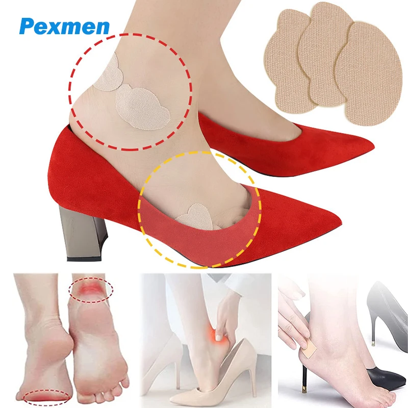 Pexmen 3Pcs/Sheet Moleskin Tape Flannel Adhesive Pads for feet blisters Heel Stickers for Friction on Feet Toes and Hands