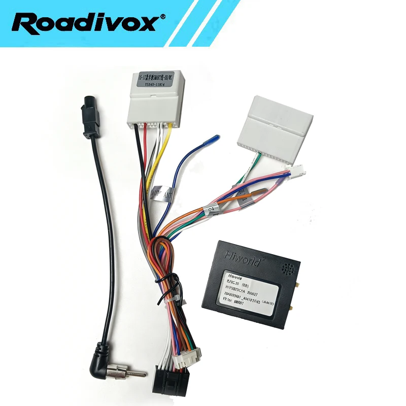 android Car radio Canbus Box Decoder For Mercedes benz Smart Fortwo 453 16pin Wiring Harness Plug Power wire Cable adapter