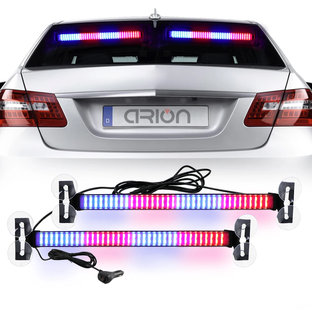 LED Strobe Lights For Auto Emergency Grill Warning Lamp 144 led Windshield Bar Traffic Advisor Flashlight 12/24V Car Accessories