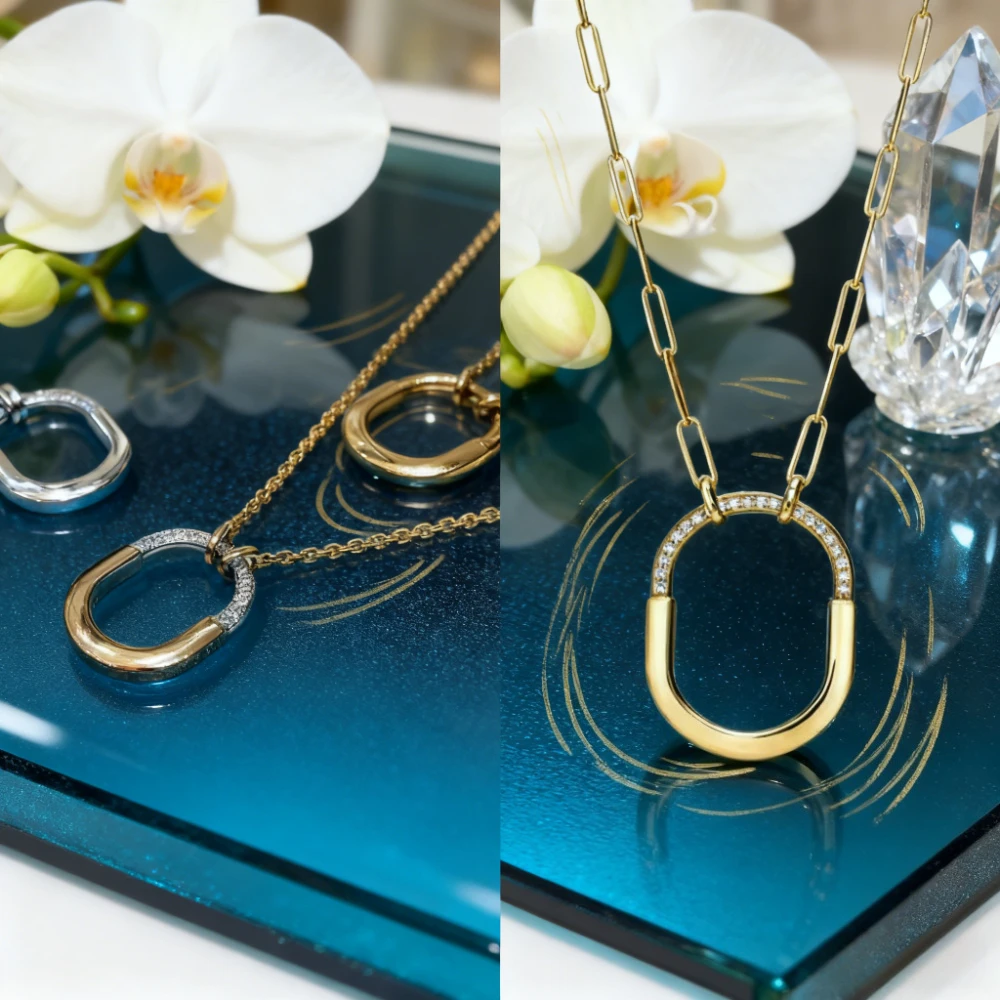 

Легкое роскошное ожерелье с подвеской на замке с бриллиантами из чистого высококачественного нейтрального ожерелья, модные украшения серии Lock