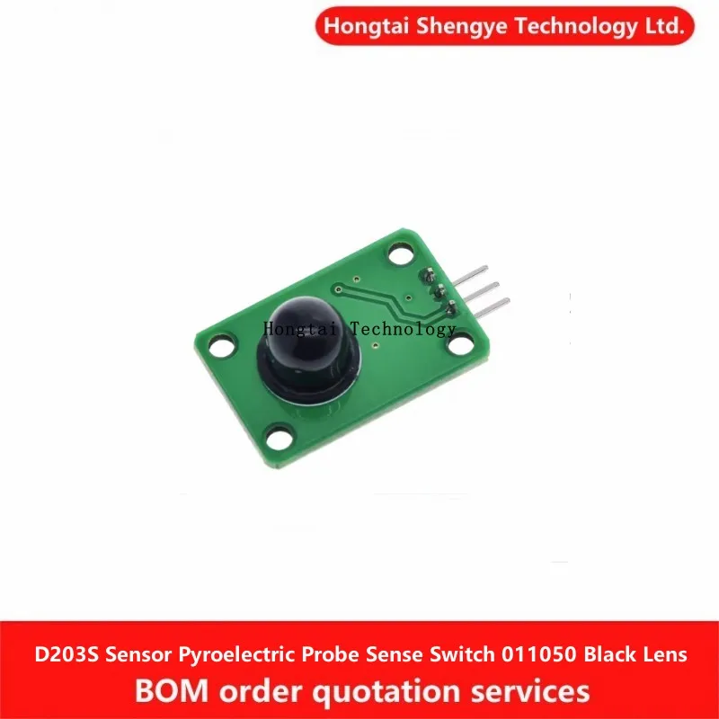 Human Infrared Sensor Module D203S Sensor Pyroelectric Probe Sensor Switch 011050 Black Lens