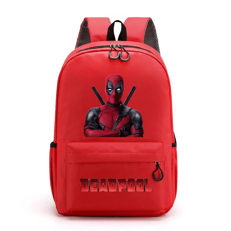 Deadpool Marvel School Bag Student Kids for Book Movie Cartoon Printed Children Backpack Teenager Adult Office Supplies Knapsack