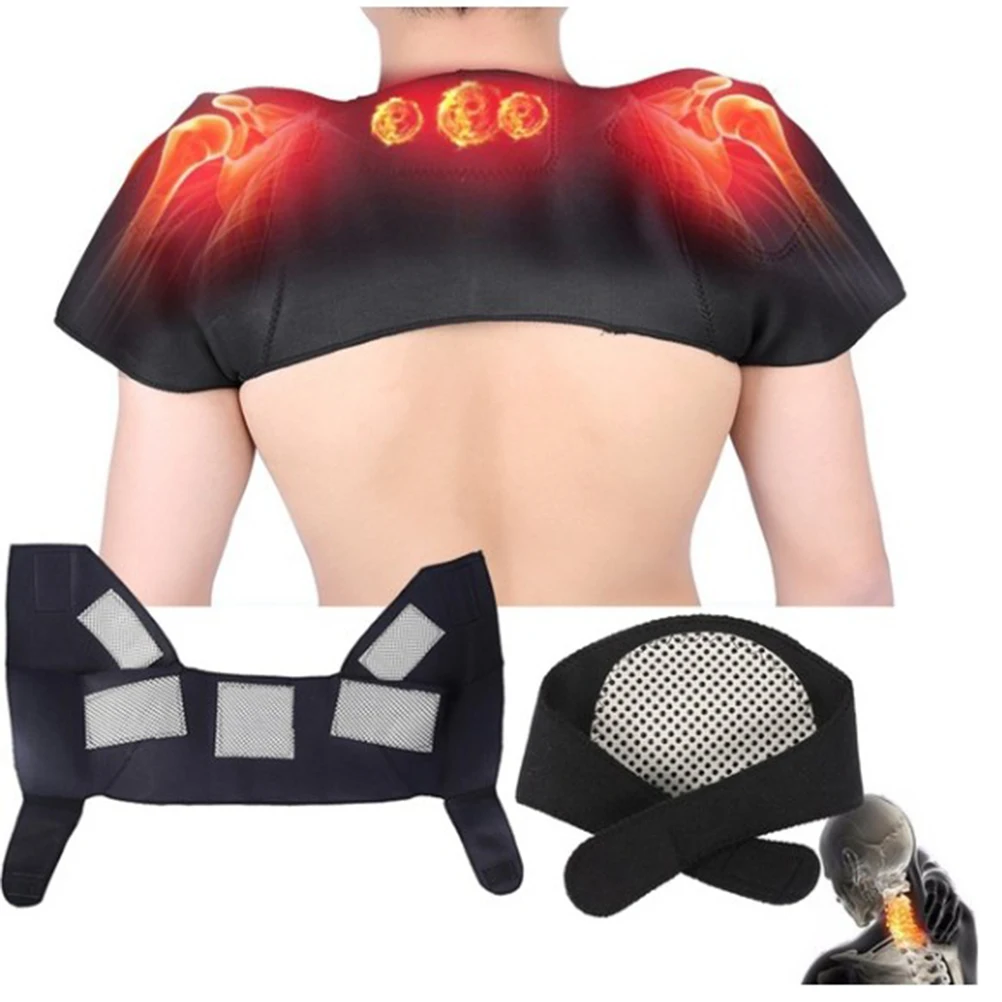 

Self Heating Shoulder Brace Breathable Support Strap Relieve Pain Promote Circulation SBR Material Comfort Users