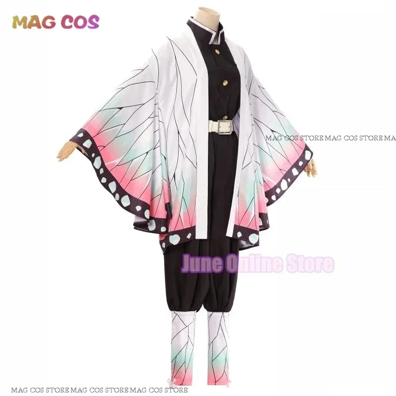 Shinobu Volwassen Kids Kochou Anime Cosplay Kostuum Kanae Cosplay Kleding Vlinder Clip Vrouwen Uniform Slayer Mantel Halloween Outfit