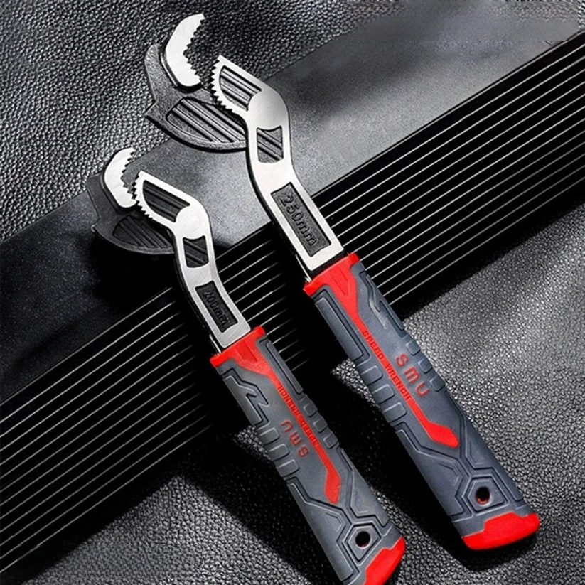 Industrial Grade Adjustable Multifunctional Self-locking Pipe Wrench Tool, Universal Pipe Wrench, Fast Power Grip Pipe Wrench