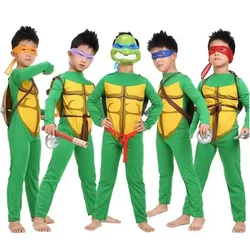 Hot Sale Children Teenage Ninja Cosplay Costume Ninja Turtle Suit Cos Clothes Vice Anime Halloween Ornament Party Holiday Gifts