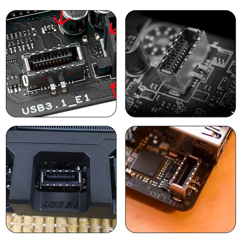 Frontplatte USB 3,1 Typ-E-Stecker auf Typ-C-Buchse 10 Gbit/s Datenkabel Motherboard-Erweiterungs adapter für Desktop-Computer