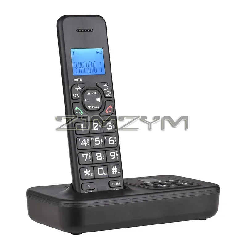 Cordless Telephone Expandable Hands‑Free Call Handset Wireless Phone for Home Support Ajusting Ringtone