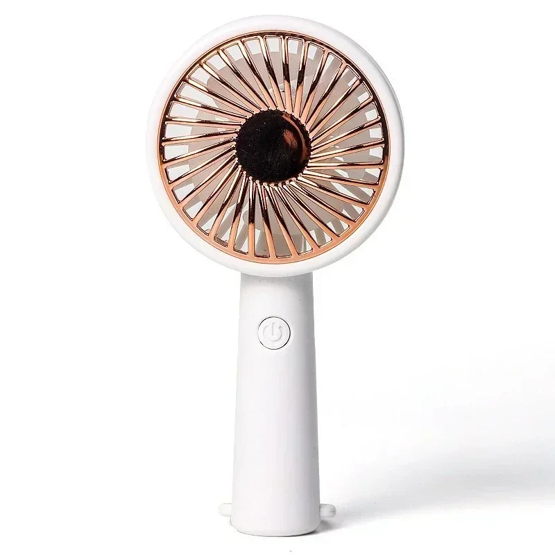 2024 New USB Small Fan Handheld Portable Portable Small Fan Small Outdoor Mini Rechargeable Fan Student Dormitory Hand-held Fan