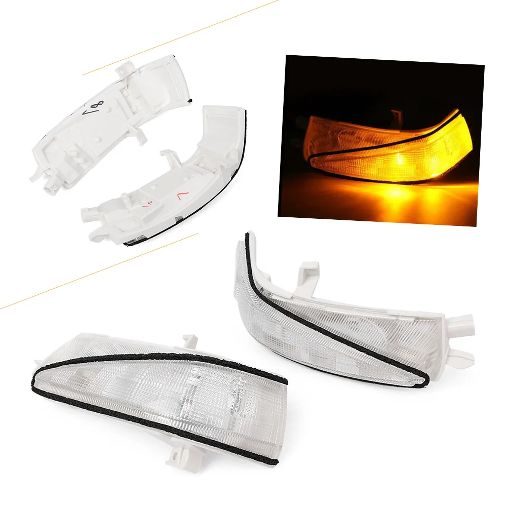 2PCS Rearview Mirror Side Turn Light Amber LED For Honda Civic 2006 2007 2008 2009 2010 2011 Left+Right 34300SNB013 34350SNB013