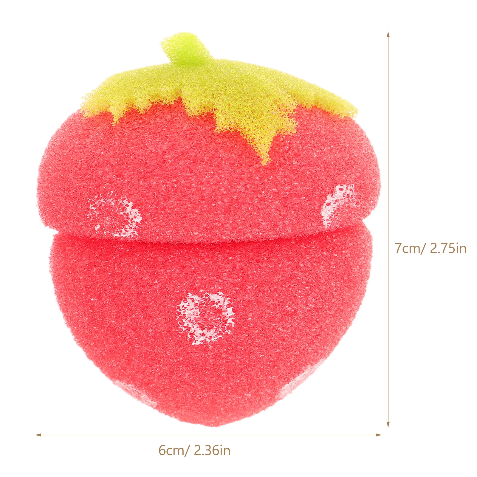 12 قطعة شكل الفراولة الإسفنج بكرو الشعر الأحمر لينة تنفس بكرات لراحة عشية وضحاها الشباك الإسفنج بكرو الشعر #4