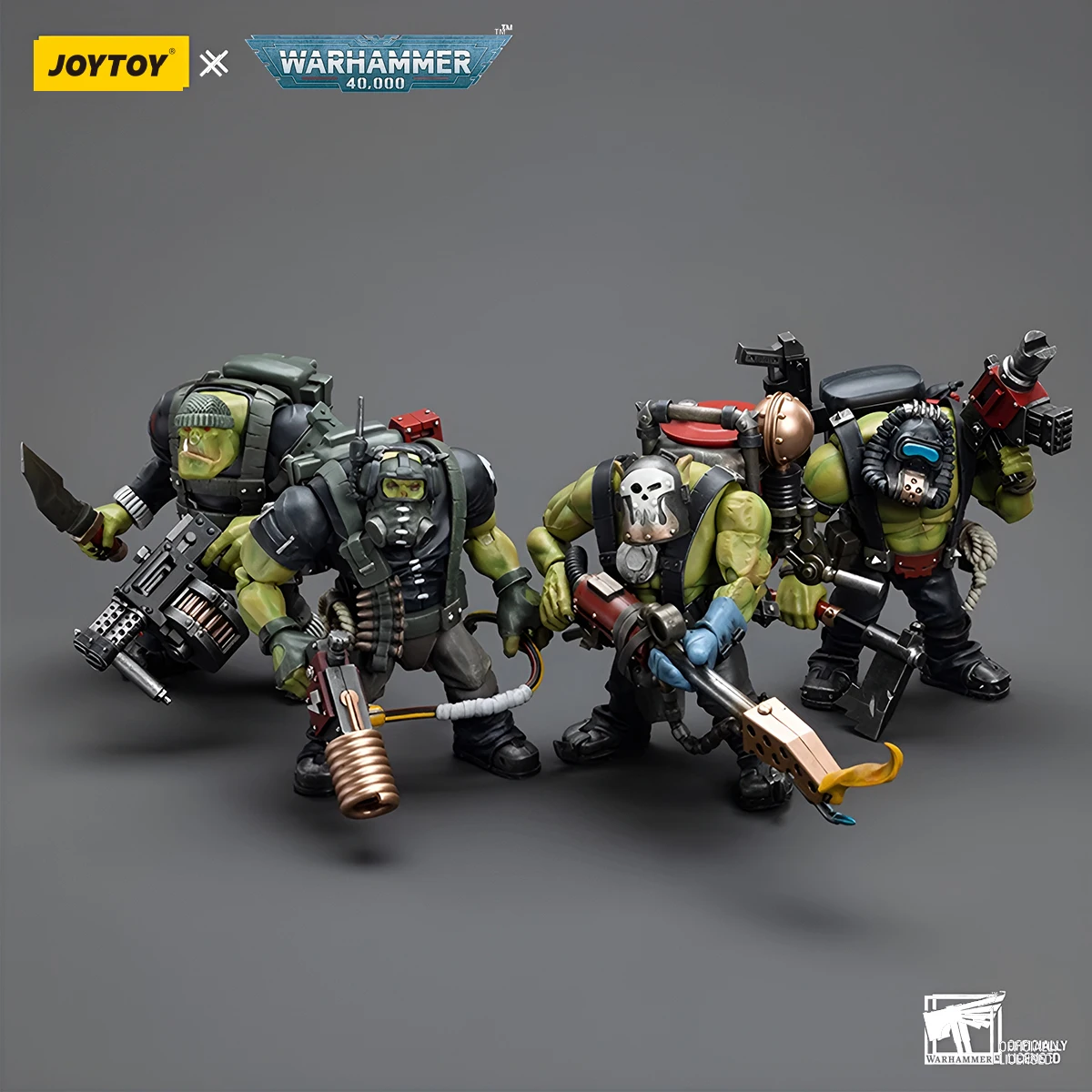 JOYTOY Warhammer 40K Ork Kommandos Action Figure Boy Ragrob Snarit Rotbilge Wagzuk Anime Figurine Giunti Modello mobile Giocattolo Regalo