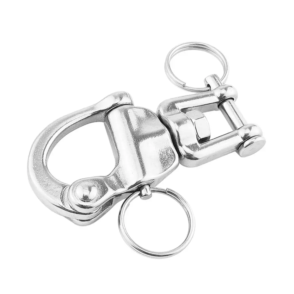 Swivel Eye Snap Shackle Anchor Rigging 316 Stainless Steel Quick Release Eye Bail for Marine/Boat/Sailing/Yacht