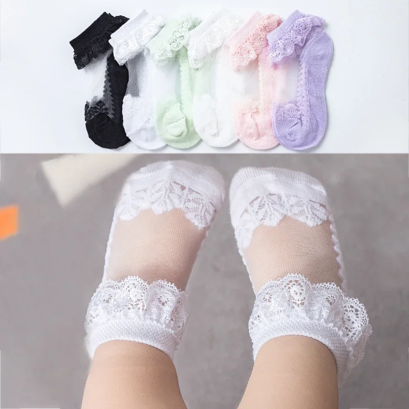 Summer Baby Girl Ruffle  for Little Girl Kids Lace Flower Princess Mesh Toddler  Newborn Infant Baby Socks