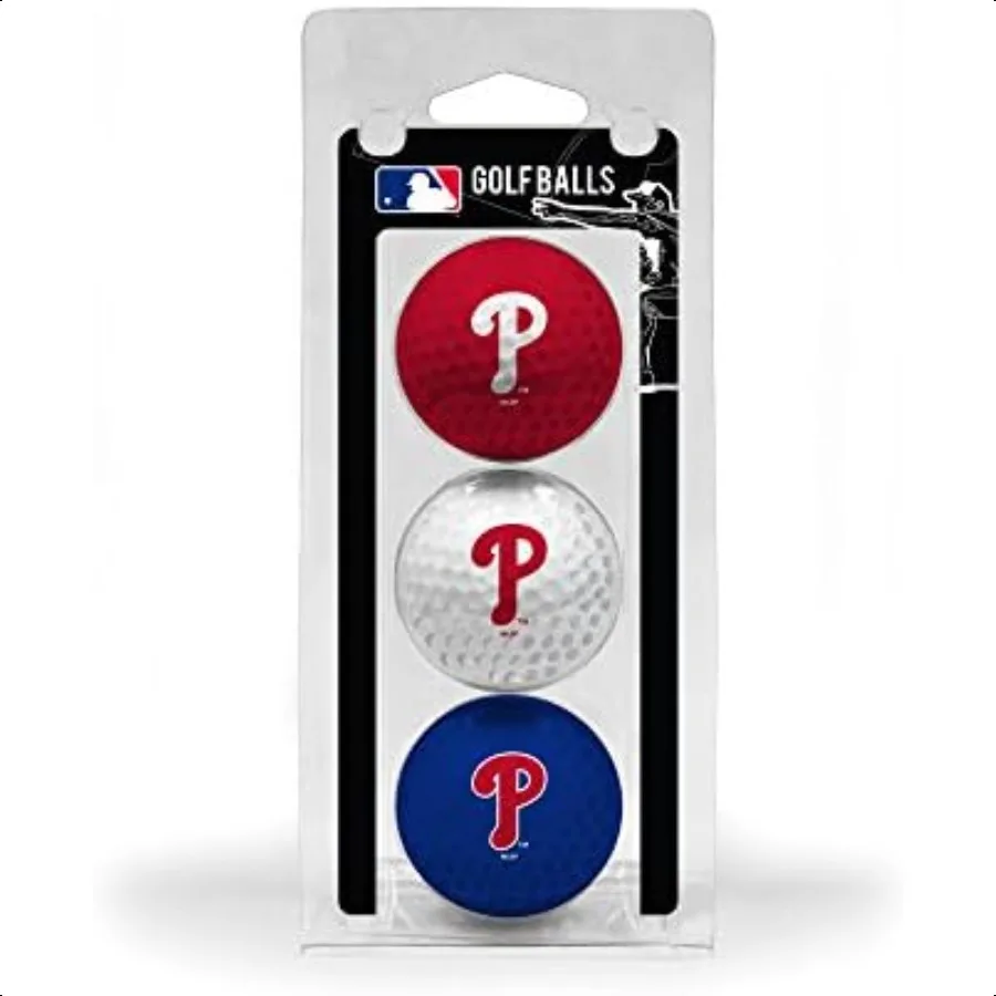 

MLB Regulation Size Golf Balls 3 Pack Full Color Durable Team Imprint