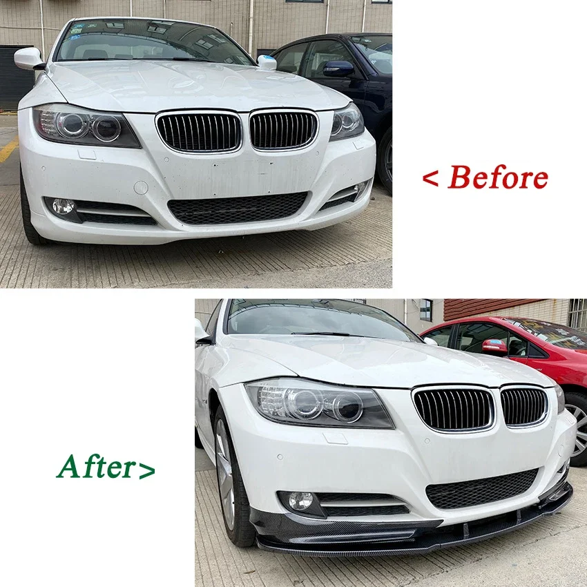 Front Bumper for BMW 3 Series E90 E91 LCI 320i 330i 2009-2012 Spoiler Splitter Bumper Canard Lip Splitter Front Bumper Surround