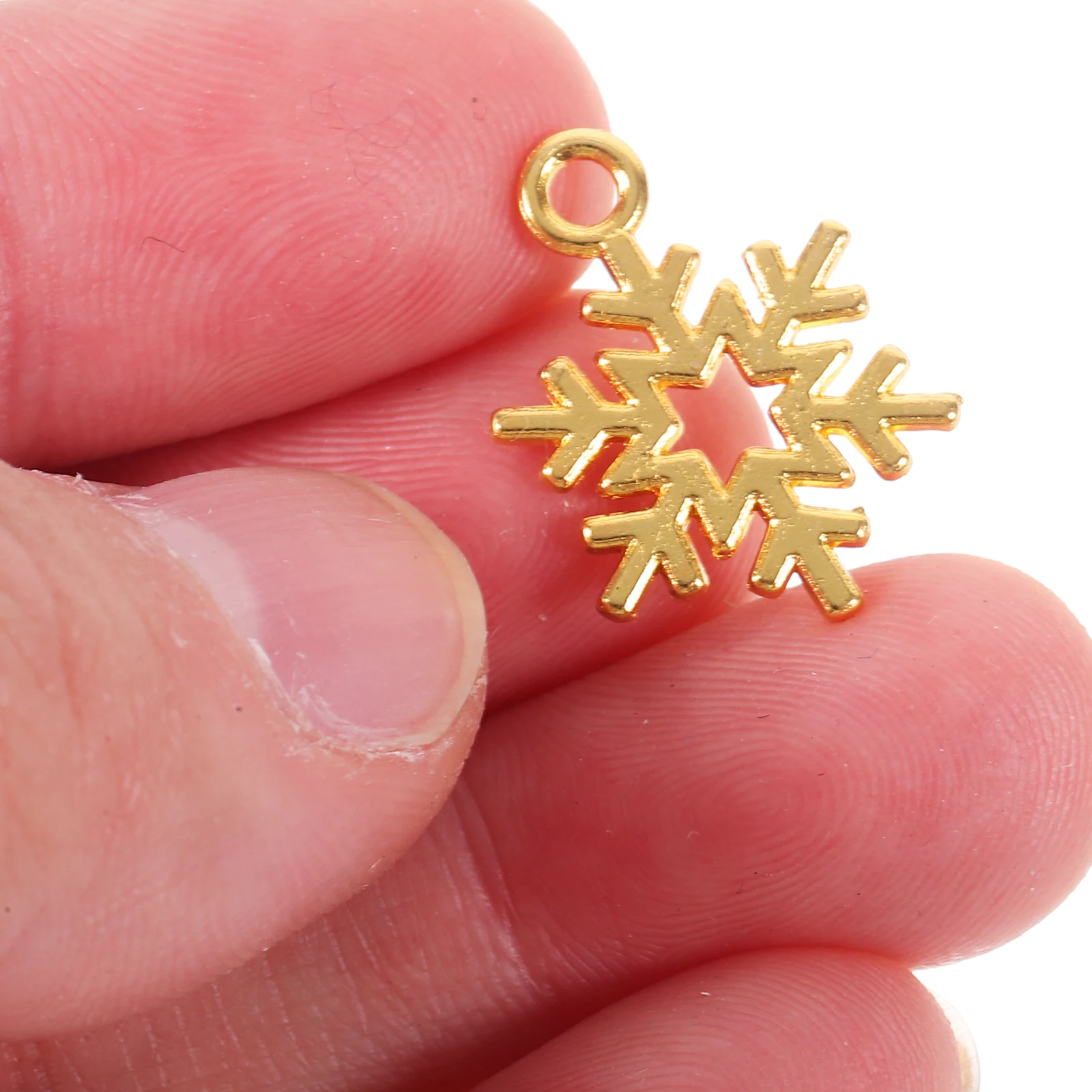 100 قطعة المعلقات ندفة الثلج DIY بها بنفسك مجوهرات Charms مجموعة للحرف اليدوية سبيكة معلقة اكسسوارات السائبة عناصر زينة عيد الميلاد #5