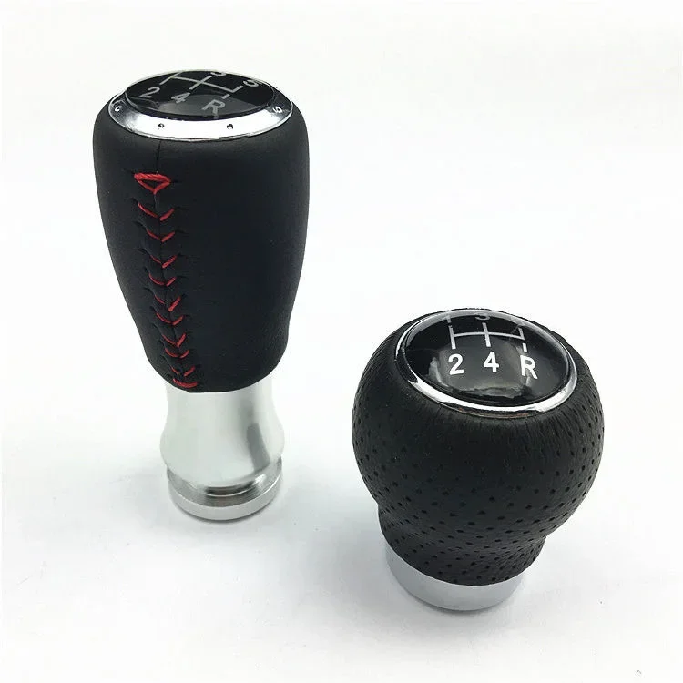 5 Speed Car 3 Colors Gear Shift Knob Leather Lever Shifter Red Stick Manual Gear Head Lever Headball Fit For Honda Toyota Nissan